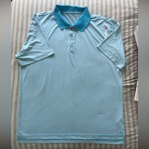 Reebok Striped Blue Polo Shirt